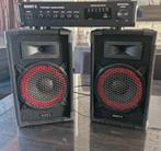 Boost 150 Versterker + Speakers (Bluetooth & USB!), Audio, Tv en Foto, Luidsprekerboxen, Gebruikt, 120 watt of meer, Front, Rear of Stereo speakers