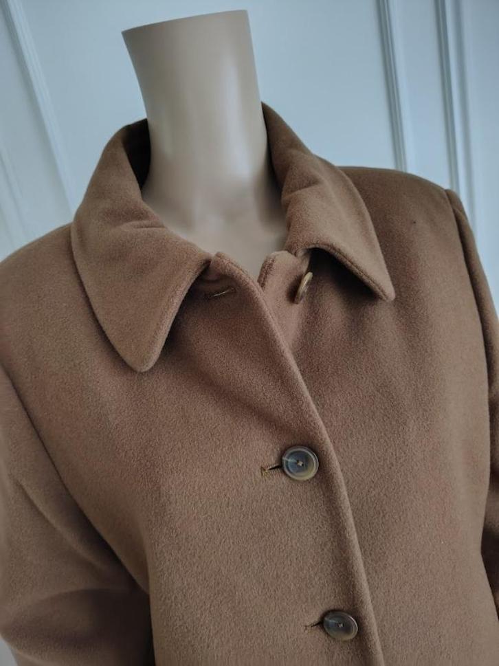 lange vintage wollen wintermantel, Kleding | Dames, Jassen | Winter, Nieuw, Maat 38/40 (M), Bruin, Ophalen of Verzenden