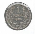 12866 * LEOPOLD II * 1 franc 1904 français avec point * PR/F, Timbres & Monnaies, Monnaies | Belgique, Envoi, Argent