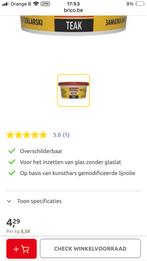 2 potjes Soudal stopverf teak (bruin) 2x 500g, Ophalen of Verzenden, Nieuw