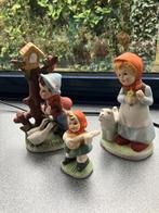 Drie porseleinen beeldjes, Verzamelen, Beelden en Beeldjes, Ophalen, Zo goed als nieuw, Mens