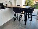 Tafel en 4 barkrukken, Huis en Inrichting, Tafels | Statafels, Ophalen, Zo goed als nieuw