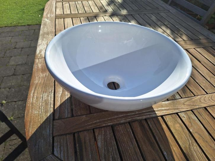 Lavabo met wisselkraan, Doe-het-zelf en Bouw, Sanitair, Zo goed als nieuw, Wastafel, Chroom, Ophalen