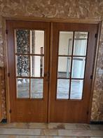 Antieke eikenhouten dubbele deur, Doe-het-zelf en Bouw, Deuren en Vliegenramen, Ophalen, Gebruikt, 120 cm of meer, Binnendeur