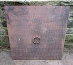 Putdeksel 70x70cm in zwaar metaal traanplaat ijzer - OPRUIM, Doe-het-zelf en Bouw, Metalen, Ophalen, Gebruikt, IJzer