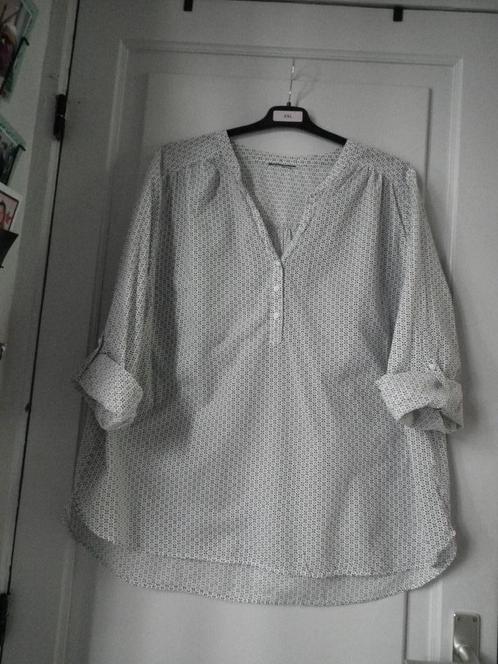 Witte blouse met patronen voor dames. maat 50/52 (C&A), Kleding | Dames, Blouses en Tunieken, Zo goed als nieuw, Maat 46/48 (XL) of groter