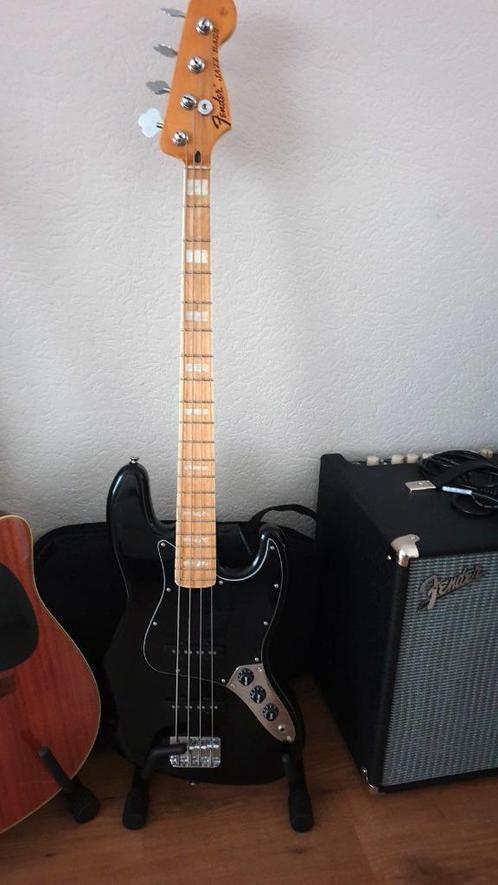 Squier Vintage Modified Jazz Bass '77 Black, Musique & Instruments, Instruments à corde | Guitares | Basses, Comme neuf, Enlèvement