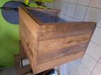 Hoge steigerhouten tafel, Huis en Inrichting, Ophalen, Zo goed als nieuw