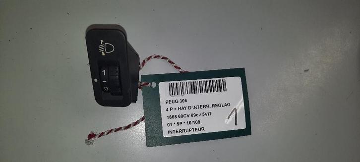 SCHAKELAAR Peugeot 306 (7A / C/S) (01-1993/12-2002), Auto-onderdelen, Dashboard en Schakelaars, Peugeot, Gebruikt