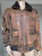 Blouson aviateur Avirex G-1, Avirex, Taille 52/54 (L), Brun, Porté