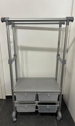 Portant pour vêtements extensible avec quatre tiroirs, Ophalen, Zo goed als nieuw