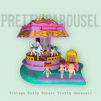 Vintage Polly Pocket Pretty Carousel - compleet, Kinderen en Baby's, Ophalen of Verzenden, Zo goed als nieuw, Accessoires
