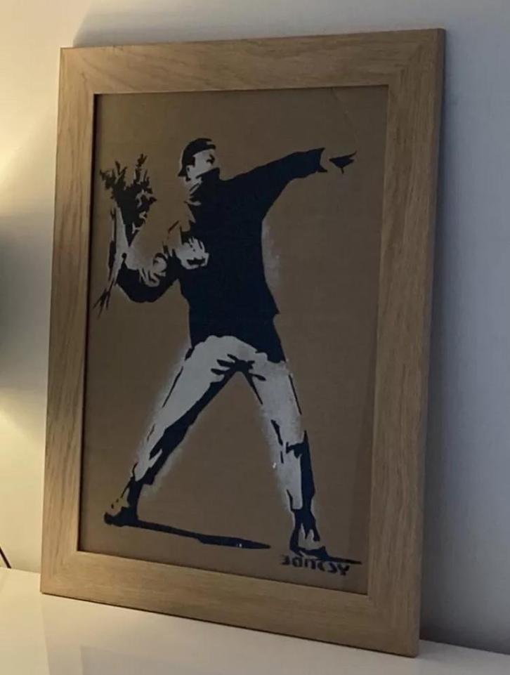 Banksy : œuvre limitée. Encadrement Premium, Antiquités & Art, Art | Objets design, Enlèvement ou Envoi