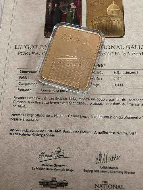 Lingot d’art National Gallery qualité BU limité 9999 !, Timbres & Monnaies, Métaux nobles & Lingots, Or