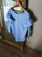 Zara, blouse, gestreepte blouse, Maat 38/40 (M), Blauw, Zara, Nieuw