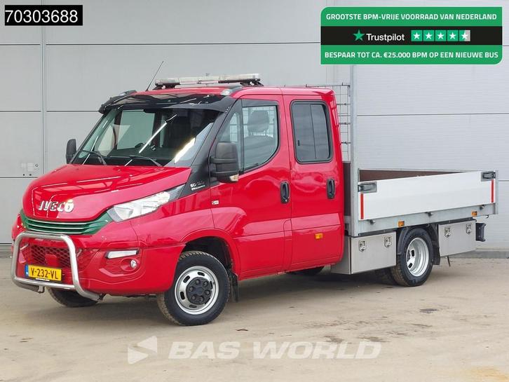 Iveco Daily 50C18 3.0L Automaat Open Laadbak Dubbellucht 3,5, Auto's, Bestelwagens en Lichte vracht, Bedrijf, Te koop, Achteruitrijcamera
