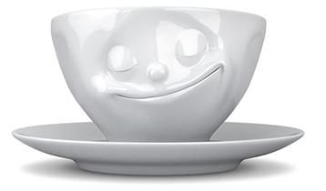Fiftyeight Products Porselein – Koffiemok “Happy” – Nieuw!