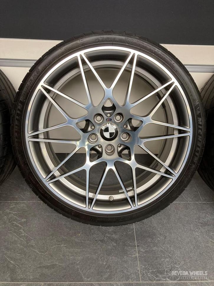 20” originele BMW M3 F80 / M4 F82 F83 velgen + banden 666M, Auto-onderdelen, Banden en Velgen, Banden en Velgen, Zomerbanden, 20 inch