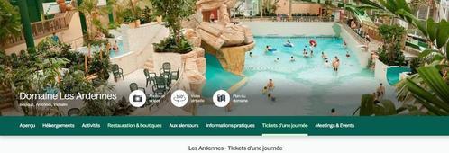 Center Parc Vielsam met 2 ingangen, Tickets en Kaartjes, Recreatie | Pretparken en Attractieparken, Twee personen, Ticket of Toegangskaart