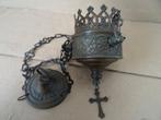 Antiek wierookvat antiek koperen wierookvat kerk 43cm 1850, Ophalen of Verzenden