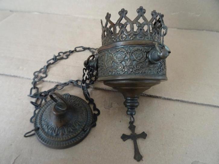 Encensoir ancien Encensoir antique en cuivre église 43cm1850, Antiquités & Art, Antiquités | Objets religieux, Enlèvement ou Envoi