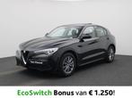 Alfa Romeo Stelvio 2.2 D 160 Super SUNROOF/PANO | LED | NAVI, Auto's, Alfa Romeo, Gebruikt, 4 cilinders, Zwart, Bedrijf