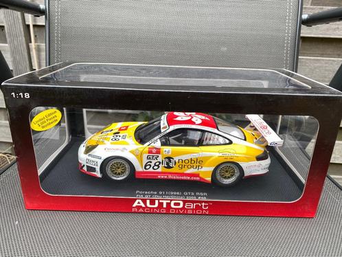 PORSCHE 911 996 GT3 RSR #68 2005 FIA GT ZHUHAI AUTOART 1/18, Hobby en Vrije tijd, Modelauto's | 1:18, Gebruikt, Auto, Autoart