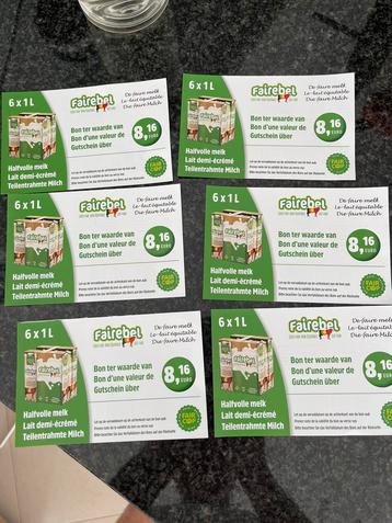 6 X 8,16 euro aan bonnen voor Melk beschikbaar voor biedingen
