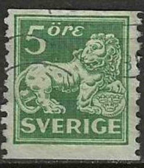 Zweden 1920/1924 - Yvert 123 - Leeuw - Gestempeld (ST), Timbres & Monnaies, Timbres | Europe | Scandinavie, Affranchi, Suède, Envoi