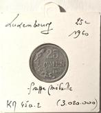 RARE !!! Monnaie Luxembourg : 25 centimes 1960 - médaille, Enlèvement ou Envoi, Autres pays, Monnaie en vrac
