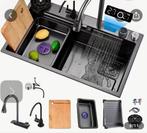 .	Évier inox multifonction avec kit complet, Enlèvement, Comme neuf, Noir