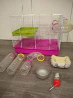 Hamsterkooi met buizen, drinkfles en voederbakje, Dieren en Toebehoren, Minder dan 60 cm, Kooi, Minder dan 75 cm, Ophalen of Verzenden