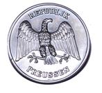 Rettungsmedaille der Republik Preußen Pin, Verzenden, Landmacht, Kunstobject