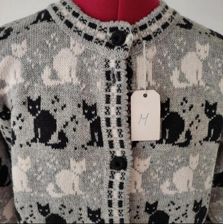 100% Wol Scandinavische Handgemaakte Vest, Kleding | Dames, Truien en Vesten, Nieuw, Maat 38/40 (M), Wit, Ophalen of Verzenden