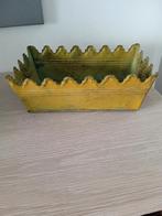 Vintage metalen bloembak, Tuin en Terras, Bloembakken en Plantenbakken, Ophalen of Verzenden, Gebruikt, Tuin