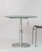 Design tafel van Glas Italia – verstelbare hoogte - dia 80, Huis en Inrichting, Ophalen, Diameter 80 - herstelbare hoogte, Rond
