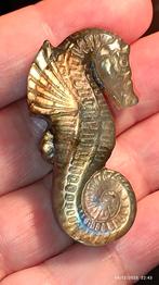 Zeepaardje gebeeldhouwd in labradoriet, Ophalen of Verzenden, Nieuw