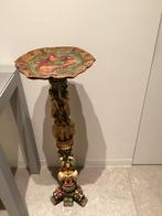 Antieken Pied de Stalle, met uitgesneden ivoren figuren, Enlèvement, Comme neuf