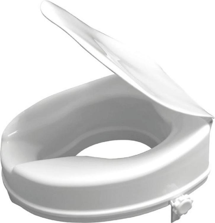 Toiletverhoger 10 cm met deksel, Doe-het-zelf en Bouw, Sanitair, Zo goed als nieuw, Toilet, Ophalen