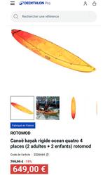 5 Canoë kayak, Watersport en Boten, Kano's, Ophalen, Kajak, Zo goed als nieuw, Met peddels