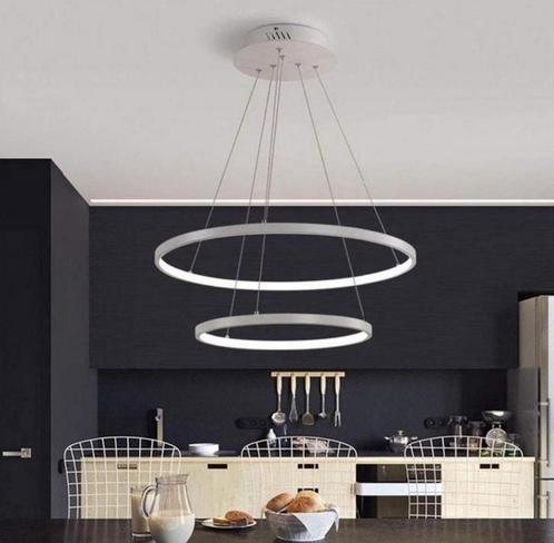 Lustre LED moderne cercles lampe suspendue blanche réglable, Maison & Meubles, Lampes | Lustres, Neuf, Enlèvement ou Envoi