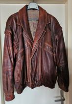 Veste épaisse en cuir véritable !, Enlèvement ou Envoi, Comme neuf, Taille 52/54 (L), Brun