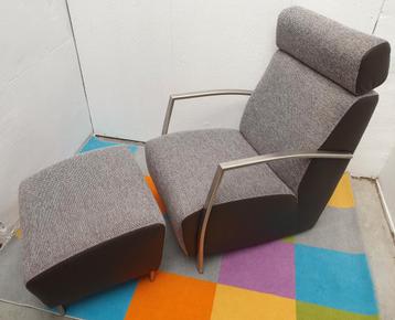Fauteuil relax design Montēl avec repose-pieds, Enlèvement, Comme neuf, Tissus