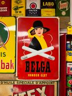 BELGA emaille reclamebord 1953, Verzamelen, Ophalen of Verzenden, Gebruikt, Reclamebord