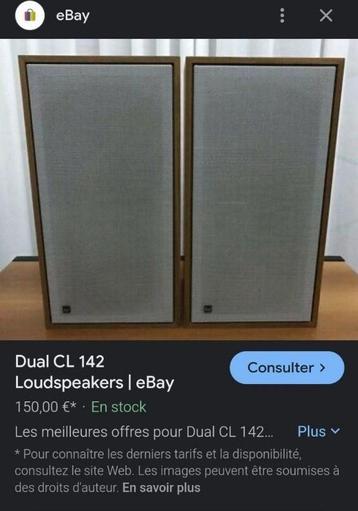 2 baffles Dual CL 142 à  vendre prix : 50€ pour la paire 