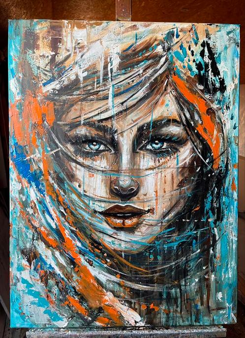 Origineel expressief modern schilderij Mk Art, Antiek en Kunst, Kunst | Schilderijen | Modern, Ophalen