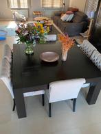 Complete eetkamerset van interieurwinkel 't Hoogehuys, Huis en Inrichting, Ophalen, Gebruikt, 6 tot 8 stoelen