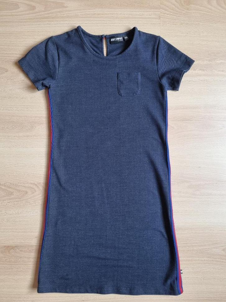 Donkerblauwe jurk - Awesome - maat 152, Kinderen en Baby's, Kinderkleding | Maat 152, Gebruikt, Meisje, Jurk of Rok, Ophalen of Verzenden