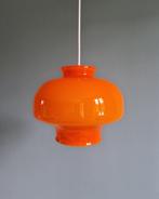 Vintage oranje opaline hanglamp, jaren 60-70, Ophalen of Verzenden