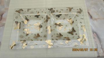 Plat avec papillons en feuille d'or, Enlèvement ou Envoi